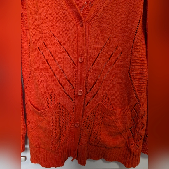Moth Anthropologie Red Cardigan Cashmere Blend - Picture 5 of 11